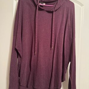 Old Navy Maroon Hooded Long sleeve Shirt
